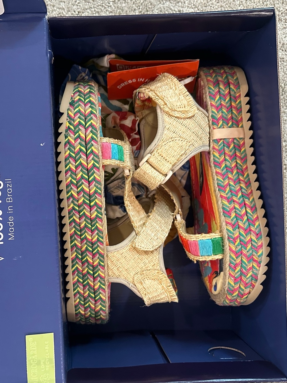 FARM Rio Toucans Multicolor Platform Sandals